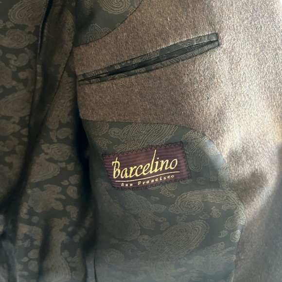 Barcelino San Francisco cashmere brown suit blazer men’s L 41 - Picture 4 of 11